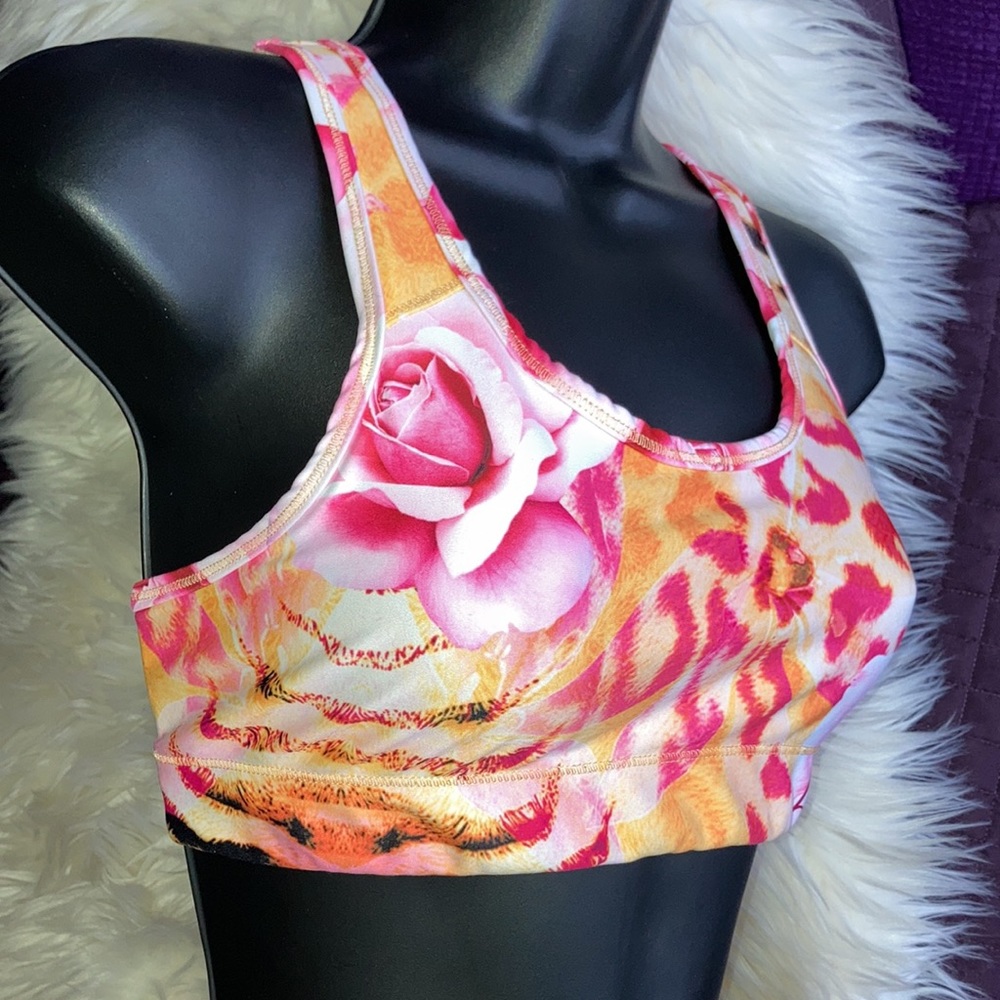 LUNA JAI Tiger 🐯 Rose 🌹 Sports Bra S